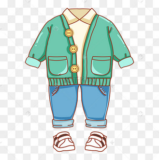 春天春季儿童春装服装服饰款式童装贴纸套图