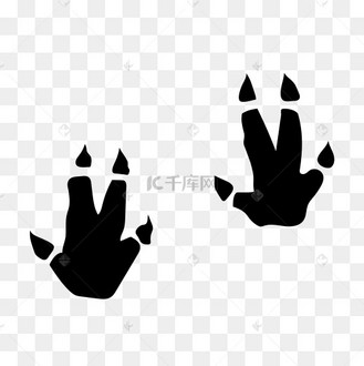 黑色的怪兽脚印