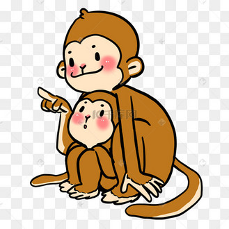 亲子动物猴子