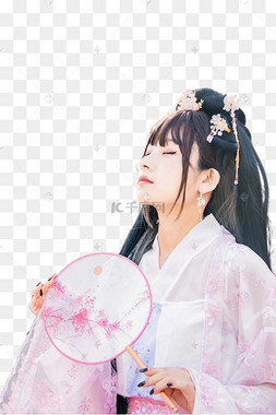 古风闭眼睛美女