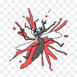 被拍死的蚊子