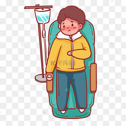 生病病人医院患者打点滴