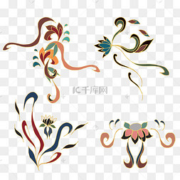 敦煌花纹纹样图案