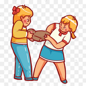 小朋友儿童发脾气争抢