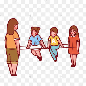 六一儿童节儿童玩跳皮筋游戏