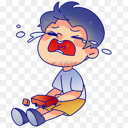 玩具坏了大哭的儿童