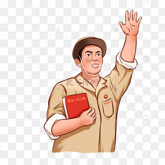 手绘五一劳动节工农兵复古风