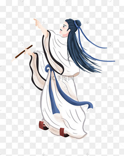 写毛笔卡通人物