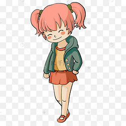 马尾小女孩
