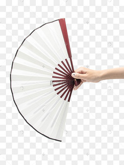 古风扇子白色