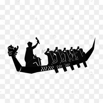 端午节赛龙舟划船剪影