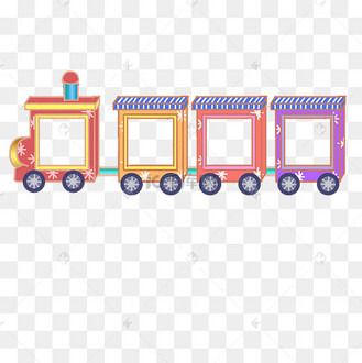 彩色小火车边框