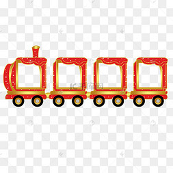 红色小火车边框