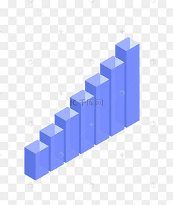 矢量扁平柱形图立体