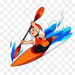 划船卡通画