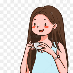 外国女生喝水图片