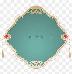 png下载psd创意菱形国潮边框下载 png下载psd中国风墨迹边框下载 png