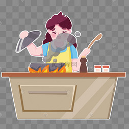 炸厨房冒烟糊了