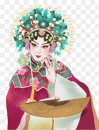 国潮戏曲人物京剧花旦中国风国潮风