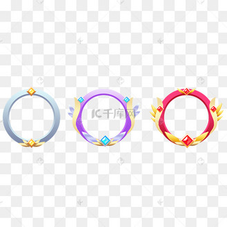 圆形游戏会员等级头像框套图