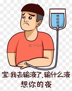 搞笑爆笑表情输液