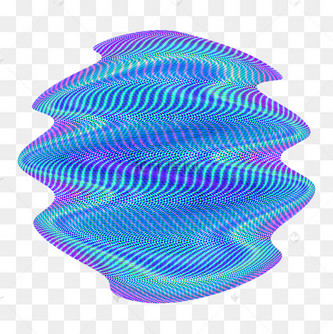 圆形蓝紫色渐变色音浪波