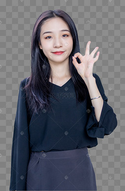 女青年ok手势