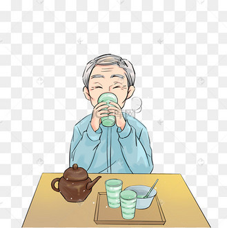 喝茶老人图片_喝茶老人设计图片素材大全-千库网