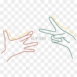 石头剪刀布手势
