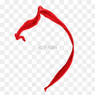 手绘漂浮的爱情丝带元素