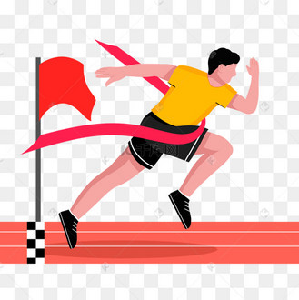 2020东京奥运会2021奥运扁平风运动员跑步终点冲刺