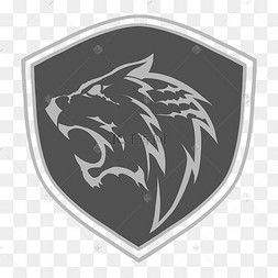 老虎盾牌图标虎头