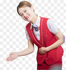 空乘服务空姐微笑服务手势