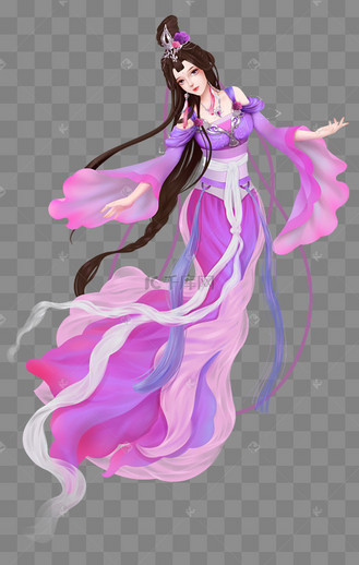 七夕情人节古装人物织女