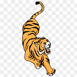 虎年创意霸气老虎猛虎下山