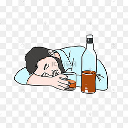 酒吧喝酒酗酒男子