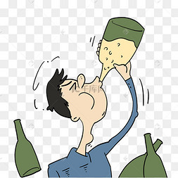 酗酒喝醉男子