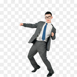 商务男人人物夸张动作