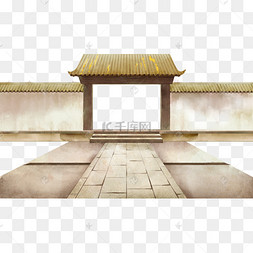 古代庭院大门