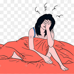 失眠精神崩溃女子