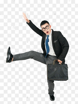 夸张动作商务人物