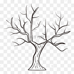 树枝线描图片-树枝线描图片素材免费下载-千库网