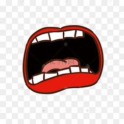搞怪夸张大嘴巴下载 png下载psd闭嘴别说话大墩爆炸头表情包下载 png