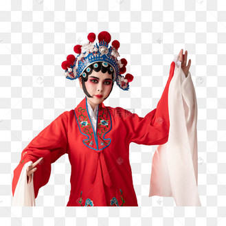 戏曲古装美女凤冠唱戏