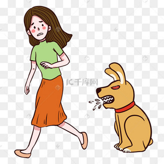 狂犬病狗咬人恐惧女人