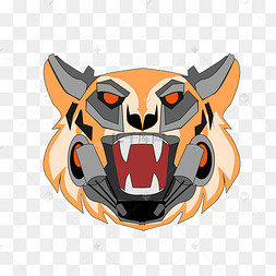 机械朋克老虎虎头