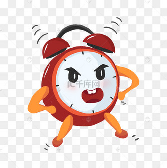 开学季开学闹钟拟人表情包