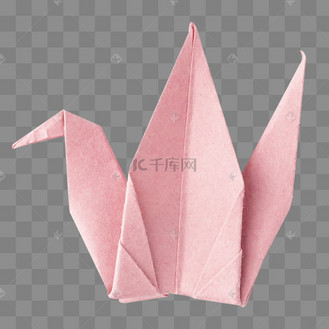 手工粉色千纸鹤