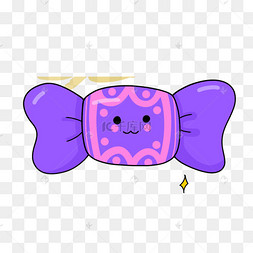 夹心糖万圣节卡通可爱紫色图标万圣节糖果组图万圣万圣节糖果贴纸卡通