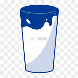 手绘卡通牛奶杯子